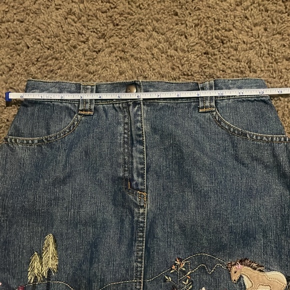 Vintage Gymboree Rocky Mountain horse Jean skirt Size 9 - Picture 9 of 11